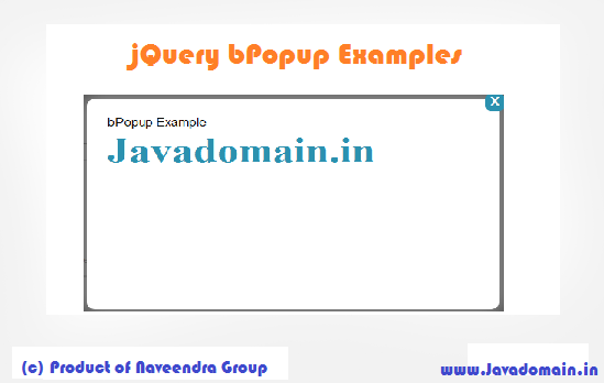 JQuery BPopup Examples – NgDeveloper