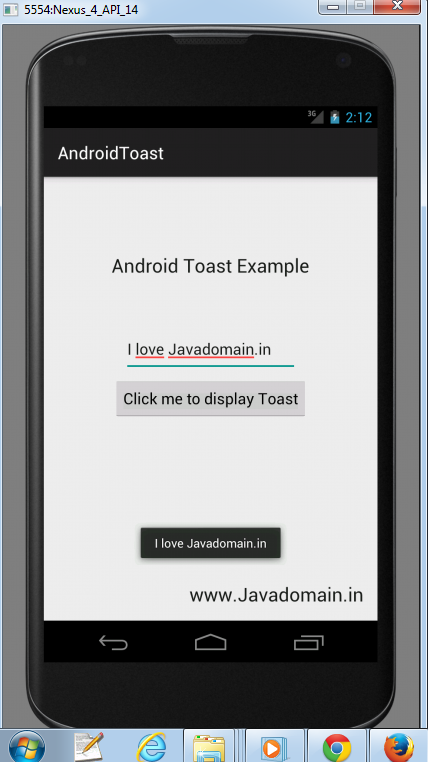 android studio toast char